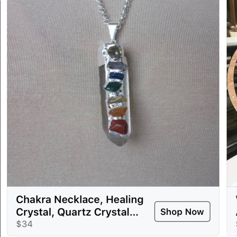 Quartz Crystal with chakra stones.